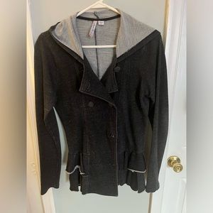 Street flower sweatshirt jacket